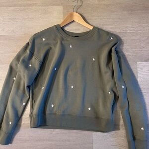 Rails Green Star-Patterned French Terry Top